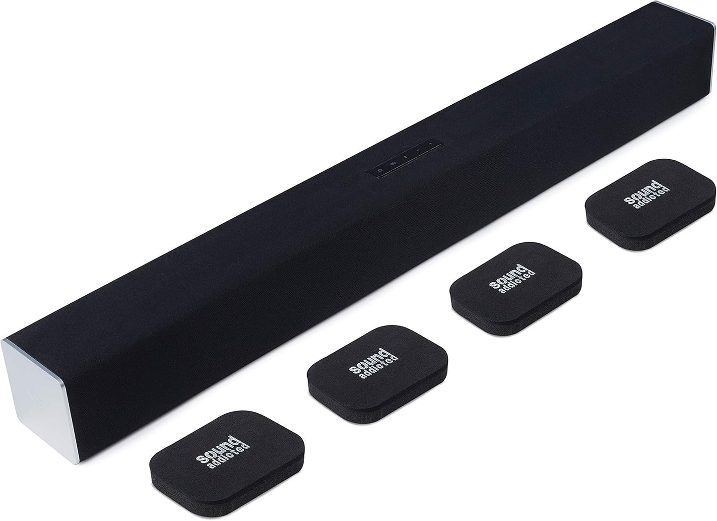 (4Pack) 3.5'' 2.5'' 0.65'' Sound Addicted Isolation Pads for Soundbar - Anti Vibrations Foam Pads Feet x x Suitable