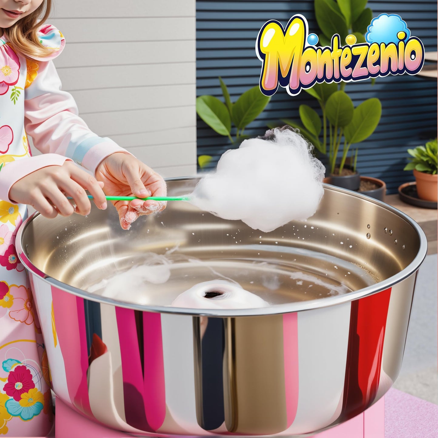 𝟐𝟎𝟐𝟓 𝐔𝐩𝐠𝐫𝐚𝐝𝐞𝐝 Cotton Candy Machine Commercial, 1000W Electric Cotton Candy Maker Kit with Pure Copper Motor, 21” Commercial Cotton Candy Maker Machine for Kids Birthday, Family Party Pink