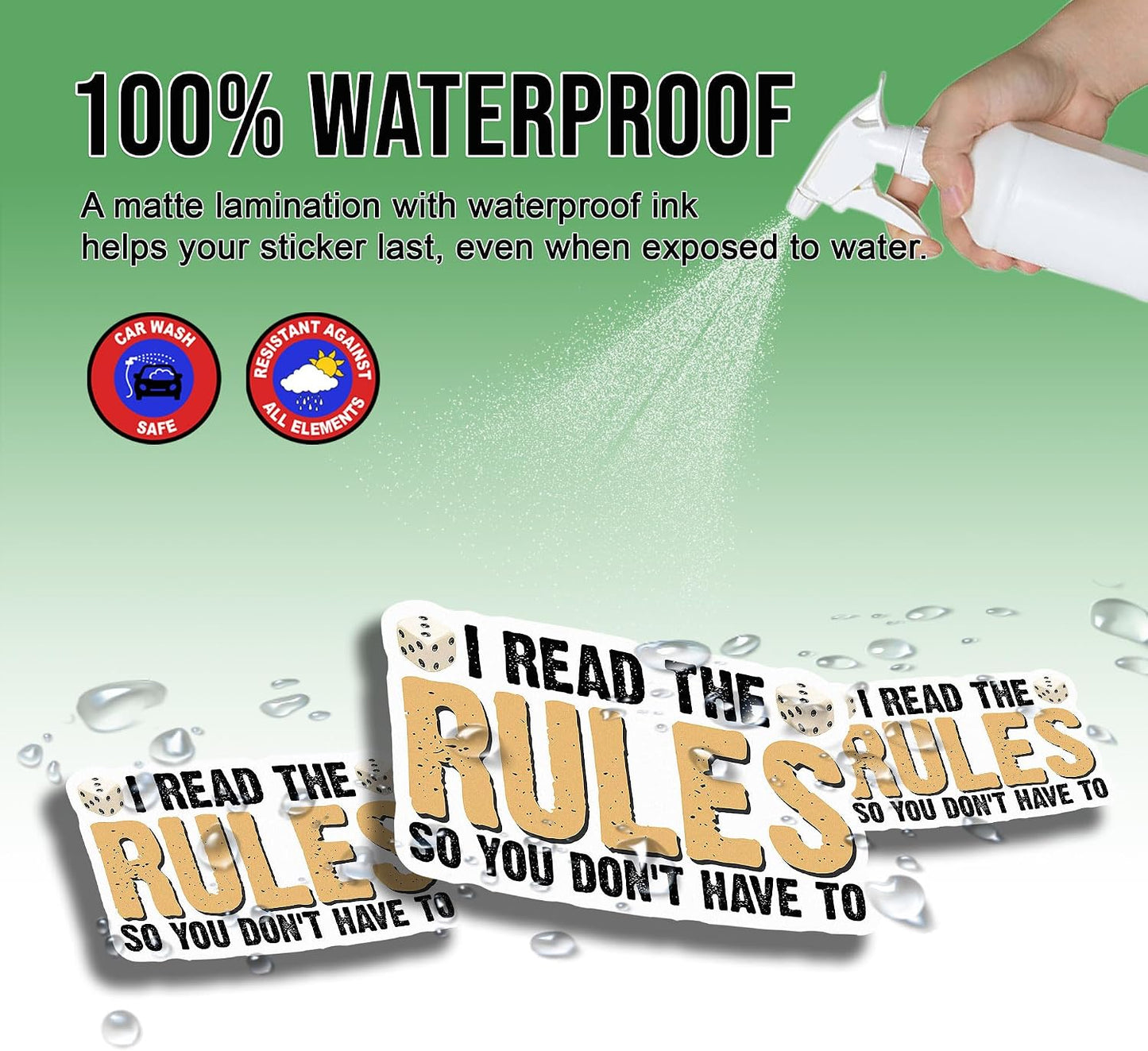 3" Board Games Sticker I Read The Rules So You Don't Have to Vinyl Decal Weather-Resistant for Water Bottles Laptop