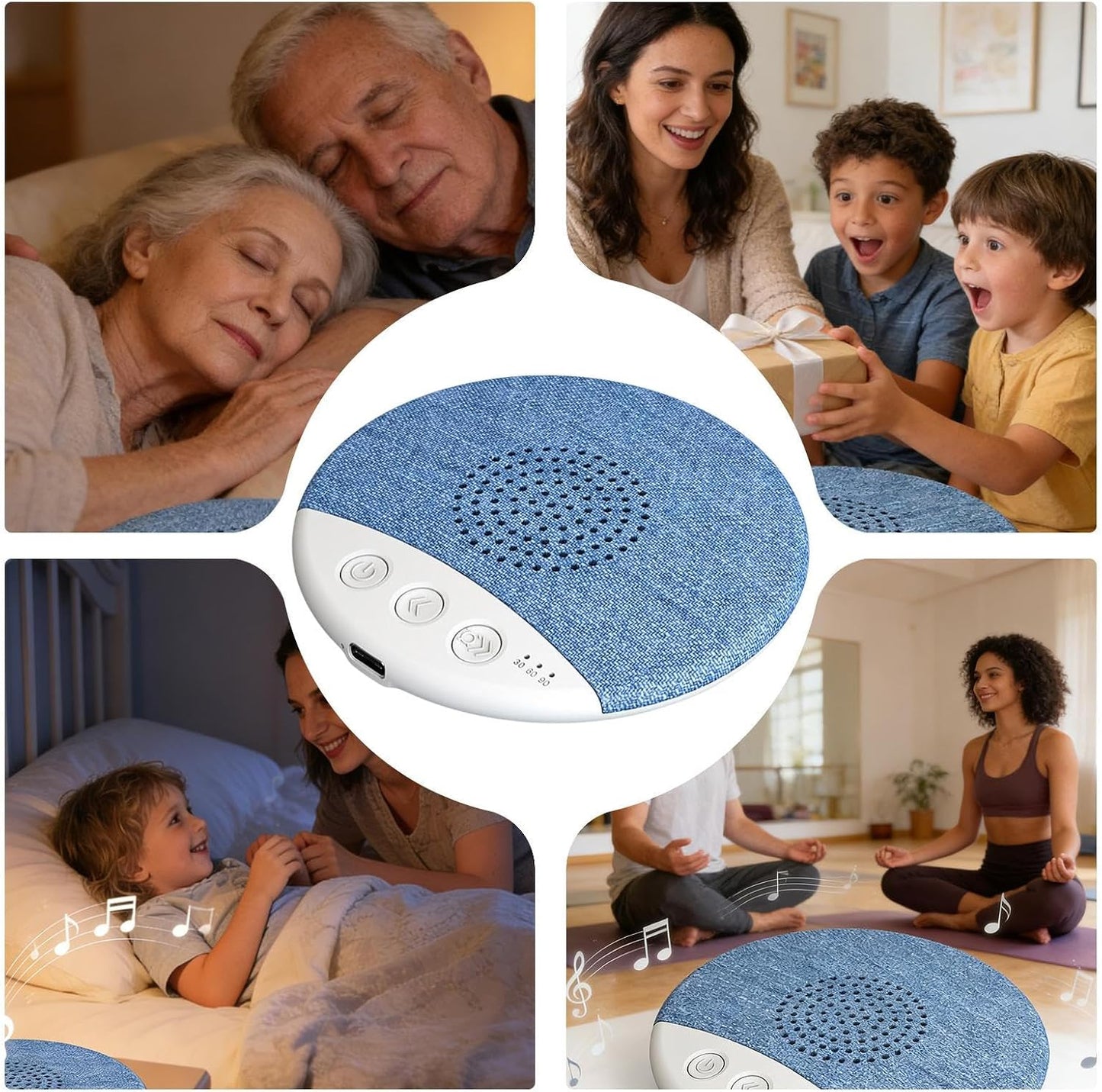 Generic Bluetooths Pillow Speaker Mini Wireless Sleep Audio Device, Under Pillow Sound Unit | White Noise Timer, Stereo