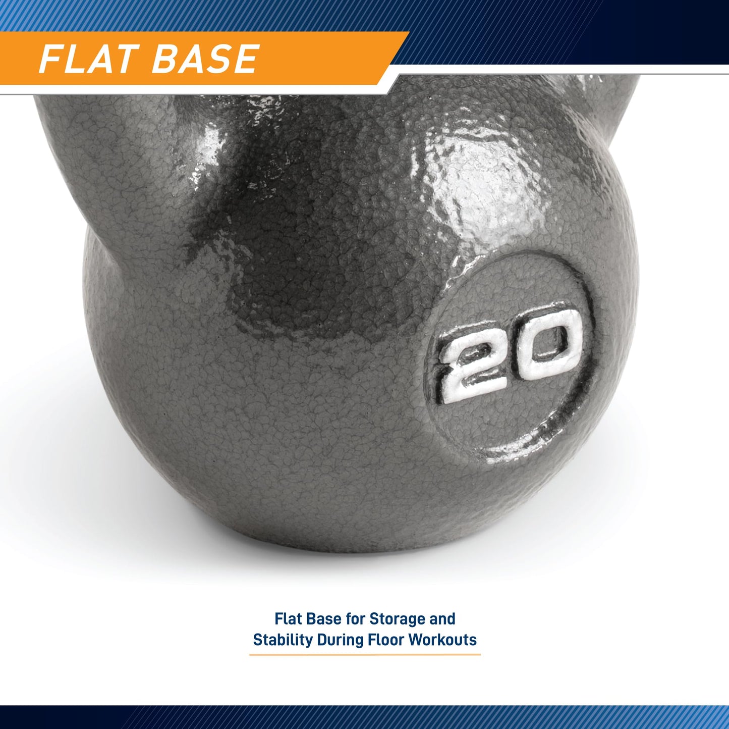 Marcy Hammertone Kettlebells, Ideal Workout Weights For Home Gym, Cast Iron, Black, 20lbs HKB-020