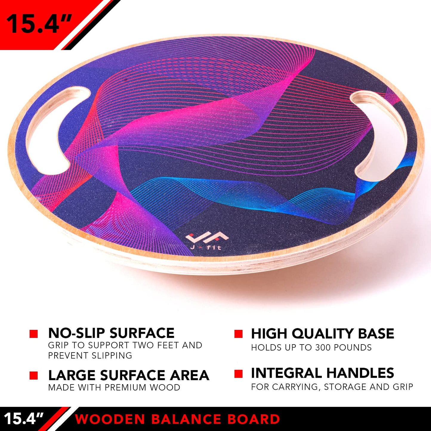 JFIT Balance Board, 15.4", Wave