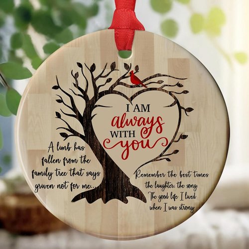 Jocidea Memorial Christmas Ornament - 'I Am Always with You' Condolence Gift for Loss of Loved One