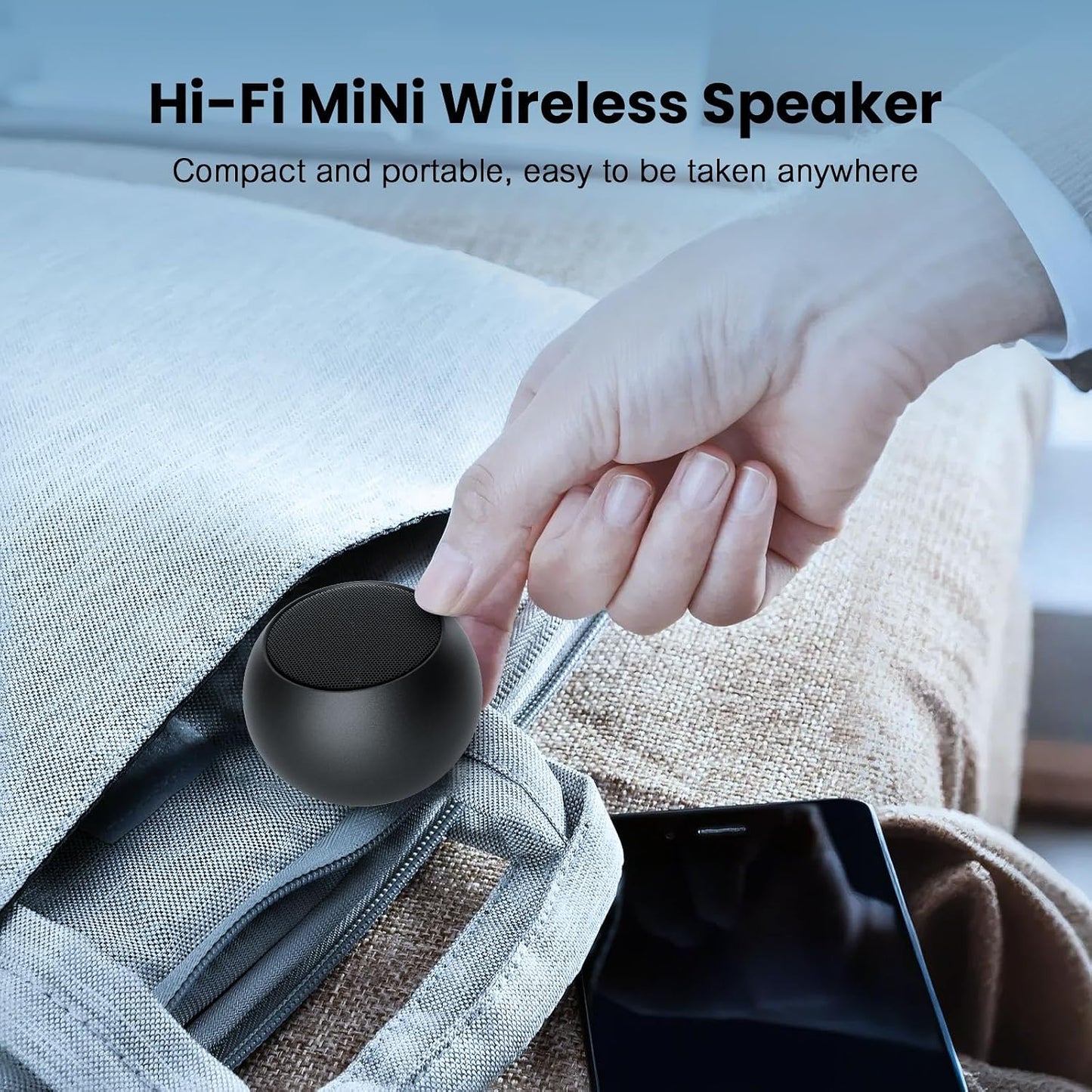 dotn 2026 5W IP7 8H Mini Bluetooth Speaker, Super Bass Portable Wireless Speaker with Lanyard, Waterproof Playtime