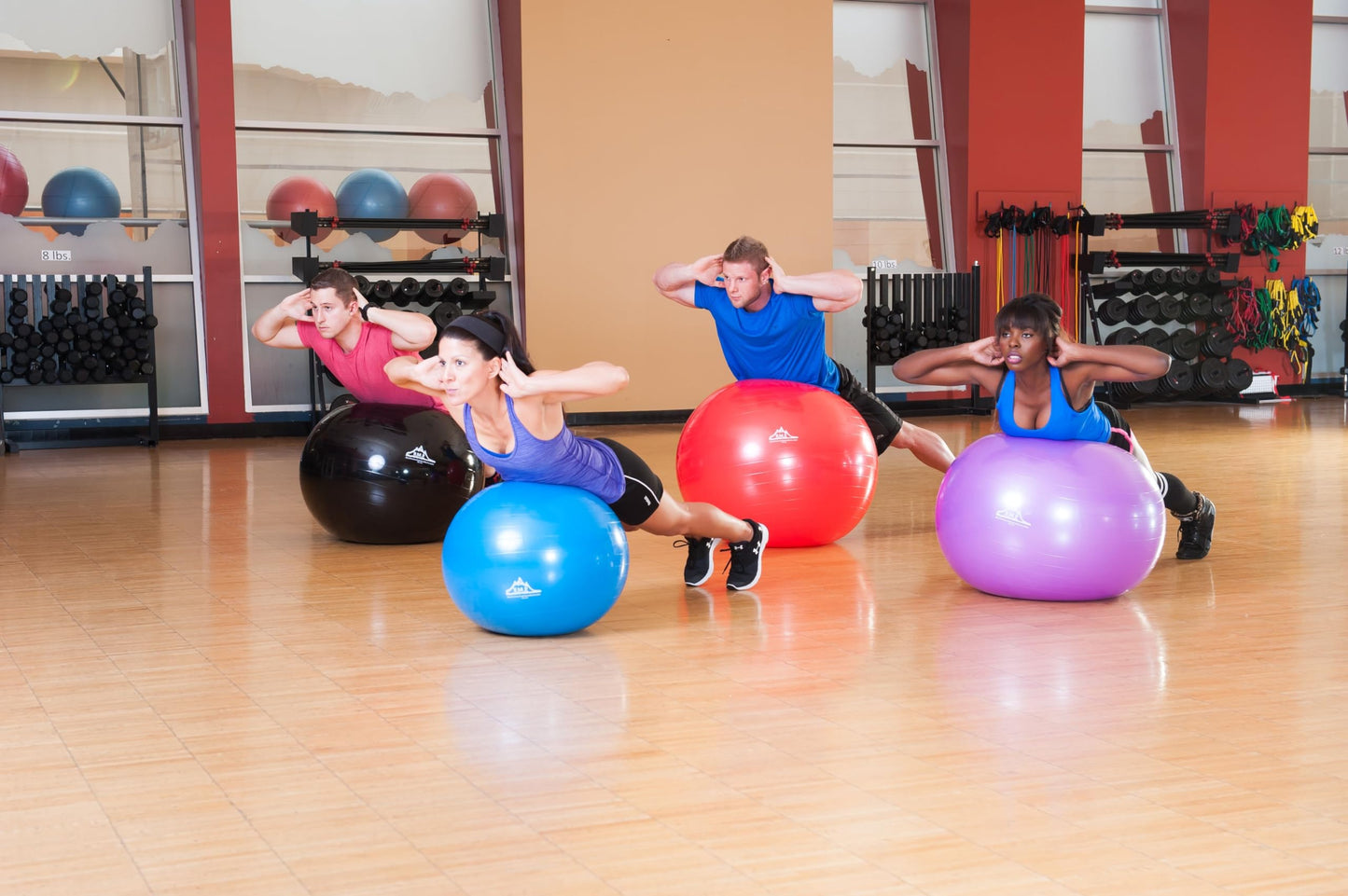 Black Mountain Products Static Strength Exercise Stability Ball with Pump, 2000 lb/75cm, Blue