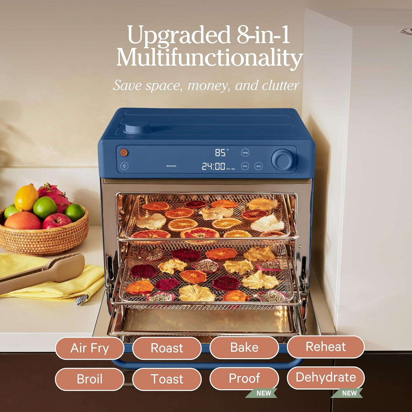 Our Place Wonder Oven Pro - 8-in-1 Digital Air Fryer & Countertop Oven | 32 QT, Blue Salt - Air Fry, Toast, Roast, Bake & More
