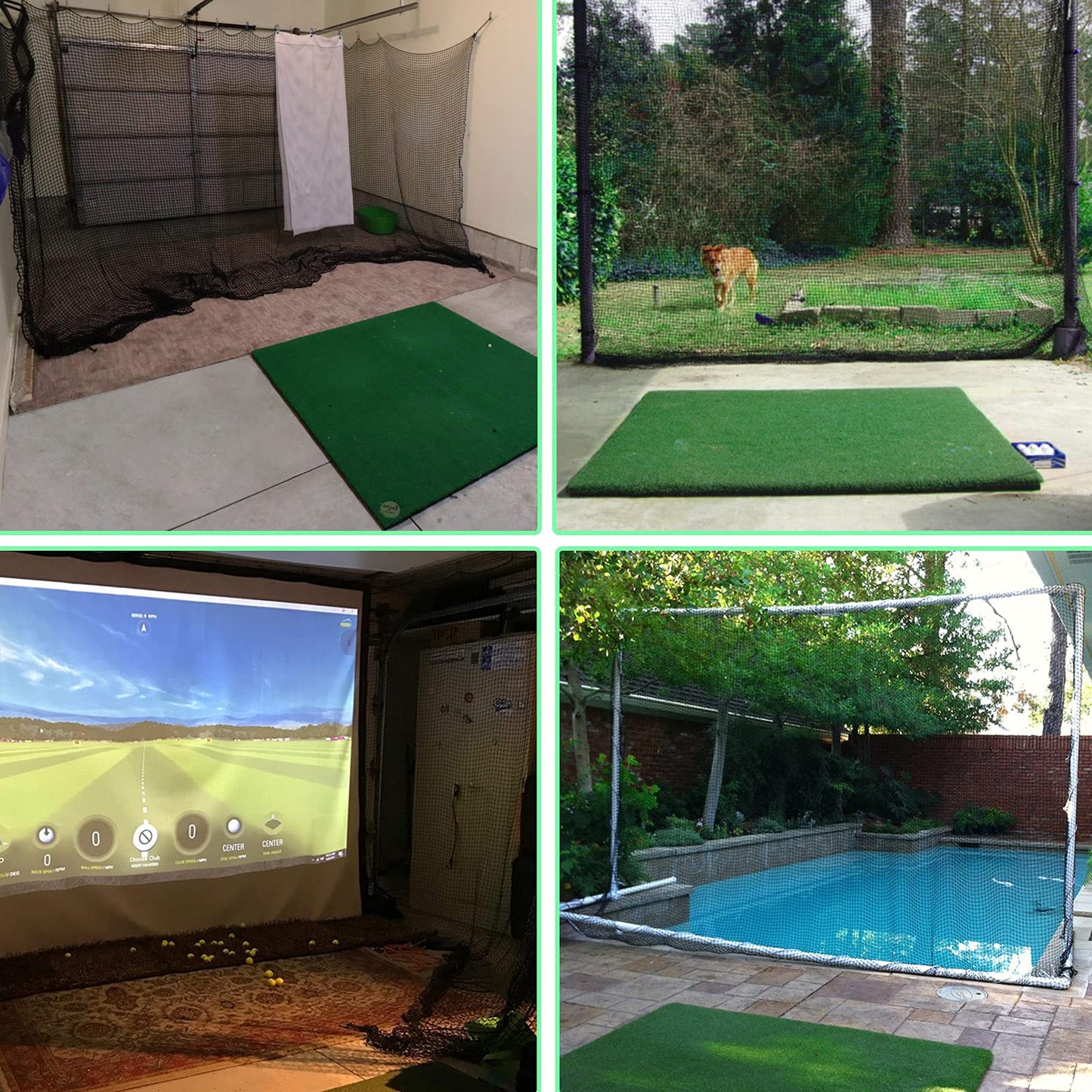 IUZEAI 10x10ft Golf Netting High Impact Golf Practice Net(NET ONLY), Golf Sports Netting Barrier Nets, Heavy Duty Nylon Netting Material Golf Hitting Nets(NET ONLY)