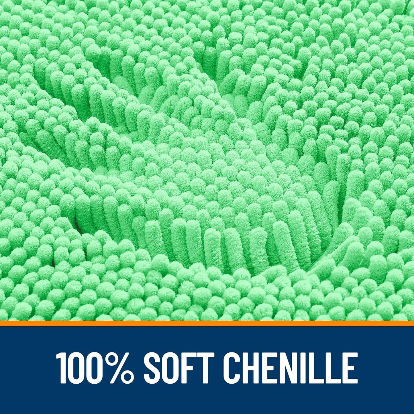 OLANLY Bath Rugs - Extra Soft Chenille, Quick Dry & Absorbent | 24x16 Inches, Mint Green