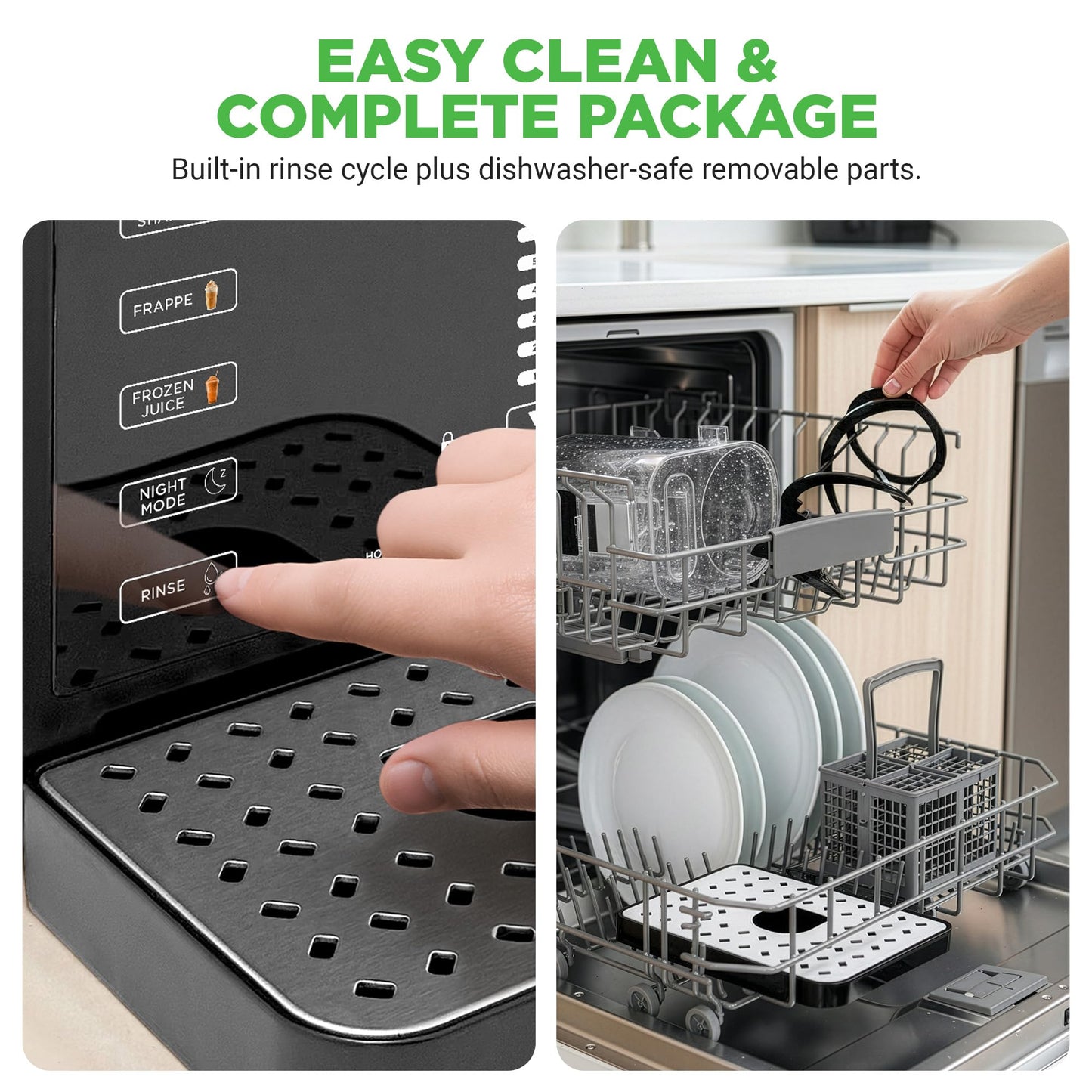 NutriChef Slushie Machine for Home | No Ice Needed Slushys 7-in-1 Preset Programs: Self Clean, Milkshakes, Spiked Slush & More | 64 oz, Quiet Operation, One-Touch Start & Includes Recipes | Black