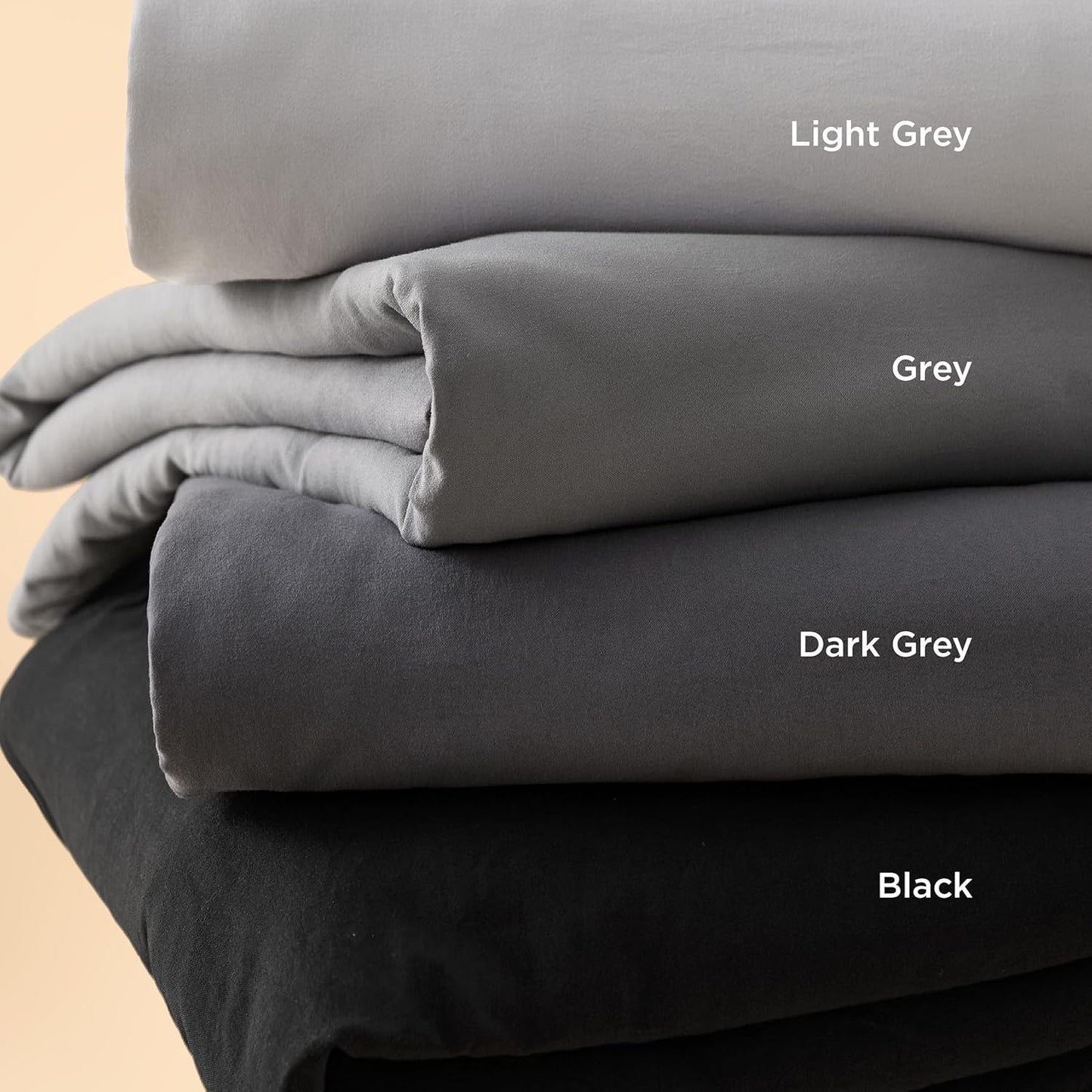 Bedsure Grey Duvet Cover Set - Extra Soft King Size Bedding | 3 Pieces with Zipper Closure, 104x90 Inches