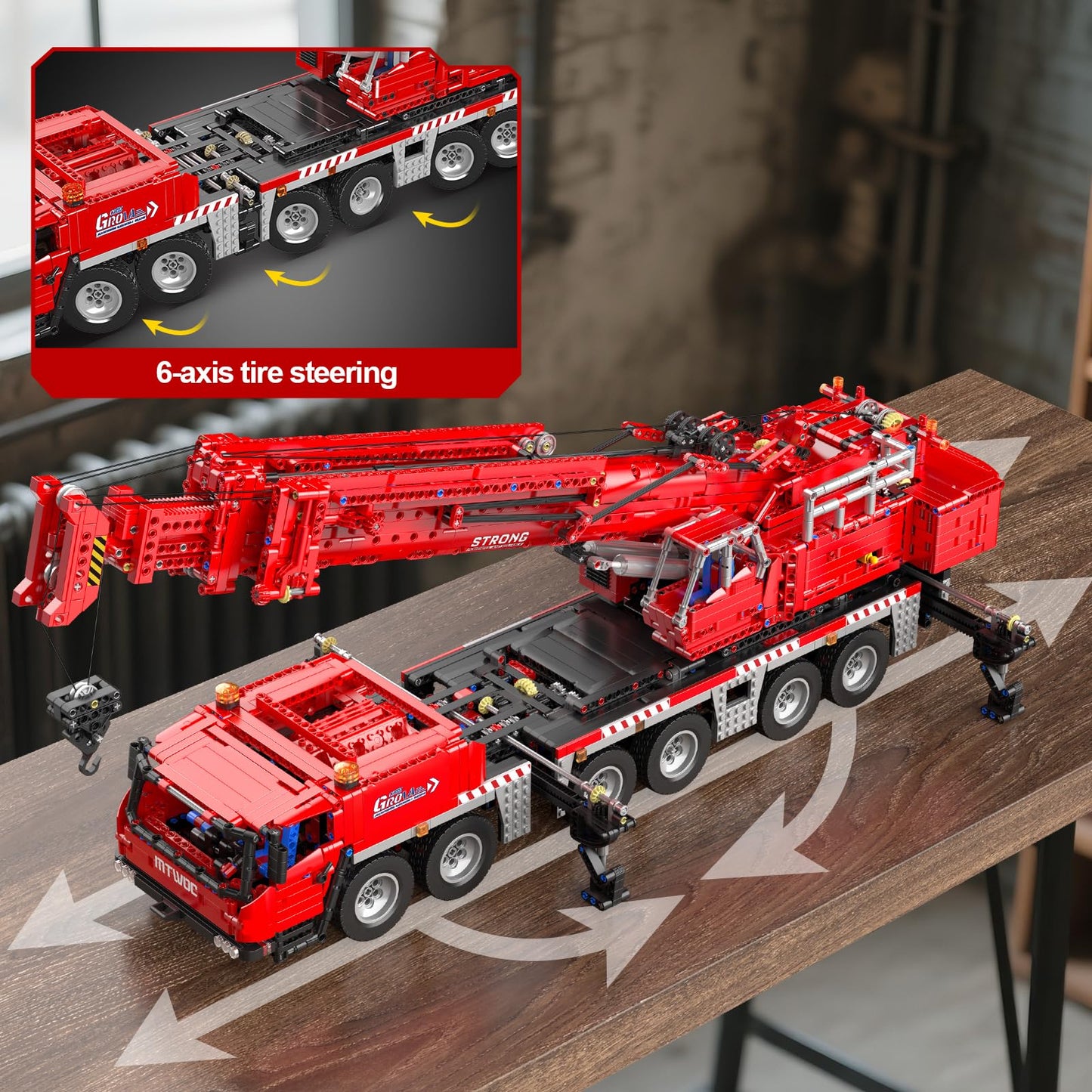 Mould King Engineering Crane Building Sets, 17065 Large Vehicles Crane Model Kits, APP Programmable Construction Vehicle Building Kits for 14+ Adult Collections Enthusiasts(4566 PCS)