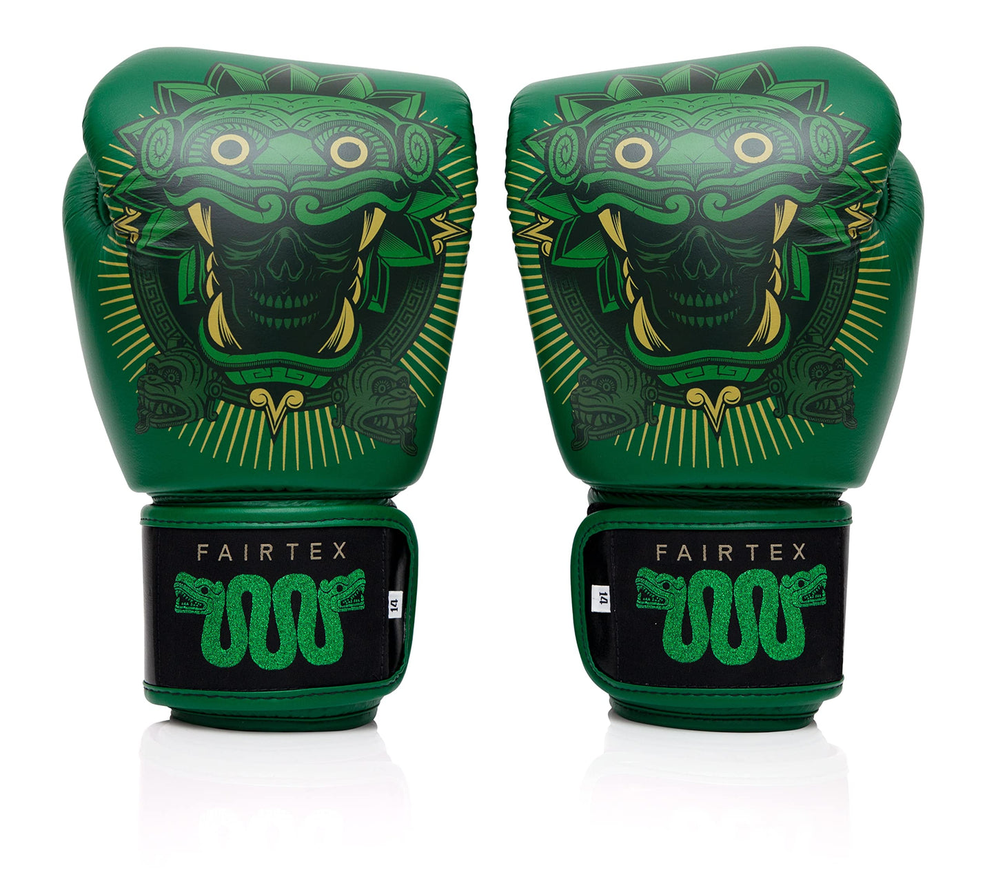 Fairtex Resurrection Premium Muay Thai Boxing Gloves - Limited Edition Design | Collaboration with Tom Atencio | Stylish & Durable | Syntek Leather | Handcrafted | MMA Kickboxing Gloves (16oz)