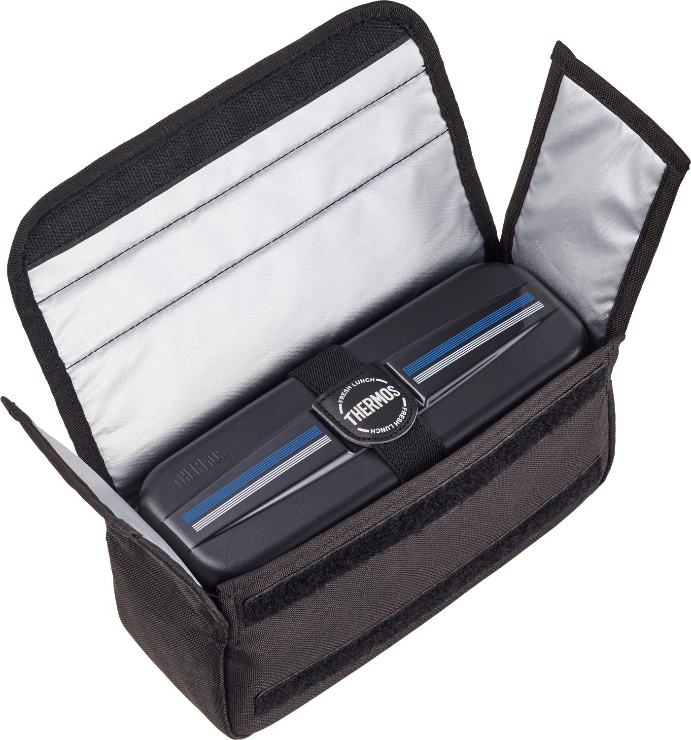 Thermos DSD-1104W L-BK Fresh Lunch Box, 3.4 fl oz (1,100 ml), Line Black