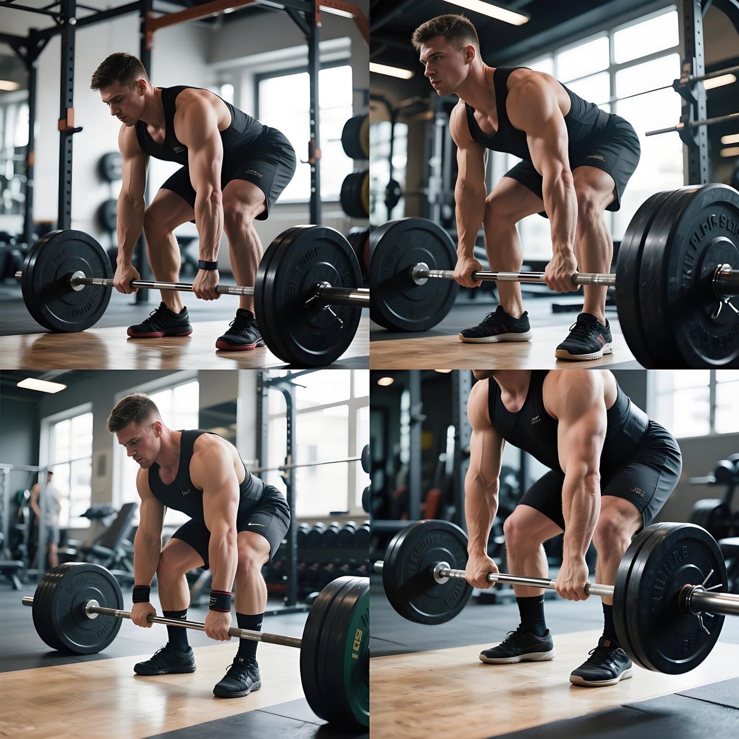 Deadlift Jack Barbell Stand with Wheels 900lb Capacity Convenient to Replace Weight Plates for Deadlift Weightlifting Training,CrossFit & Home Gym