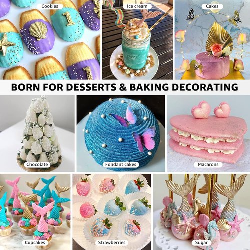 Edible Glitter - Pearl White Drink Glitter for Food, Cupcakes & Cocktails | Kosher Halal Certified