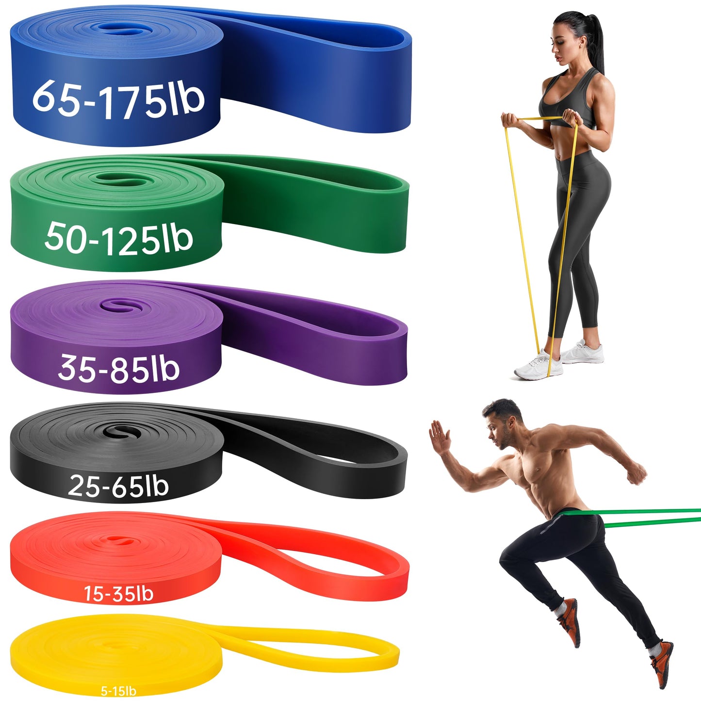 Resistance Bands for Working Out, Workout Bands, Training Bands Set, Pull Up Exercise Bands for Home Workouts, Full Body Training, Physical Therapy, Muscle Training, Strength Training.