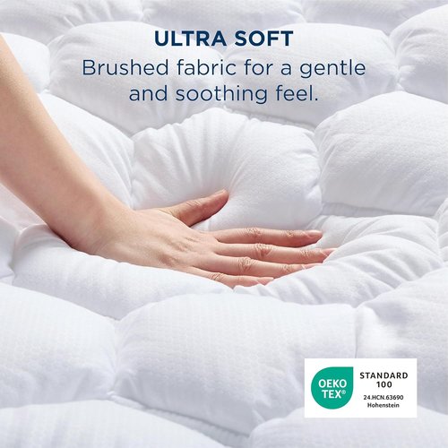 Bedsure Twin XL Mattress Pad - Soft Quilted Topper for College Dorms | Washable, Extra Long 39x80 Inches