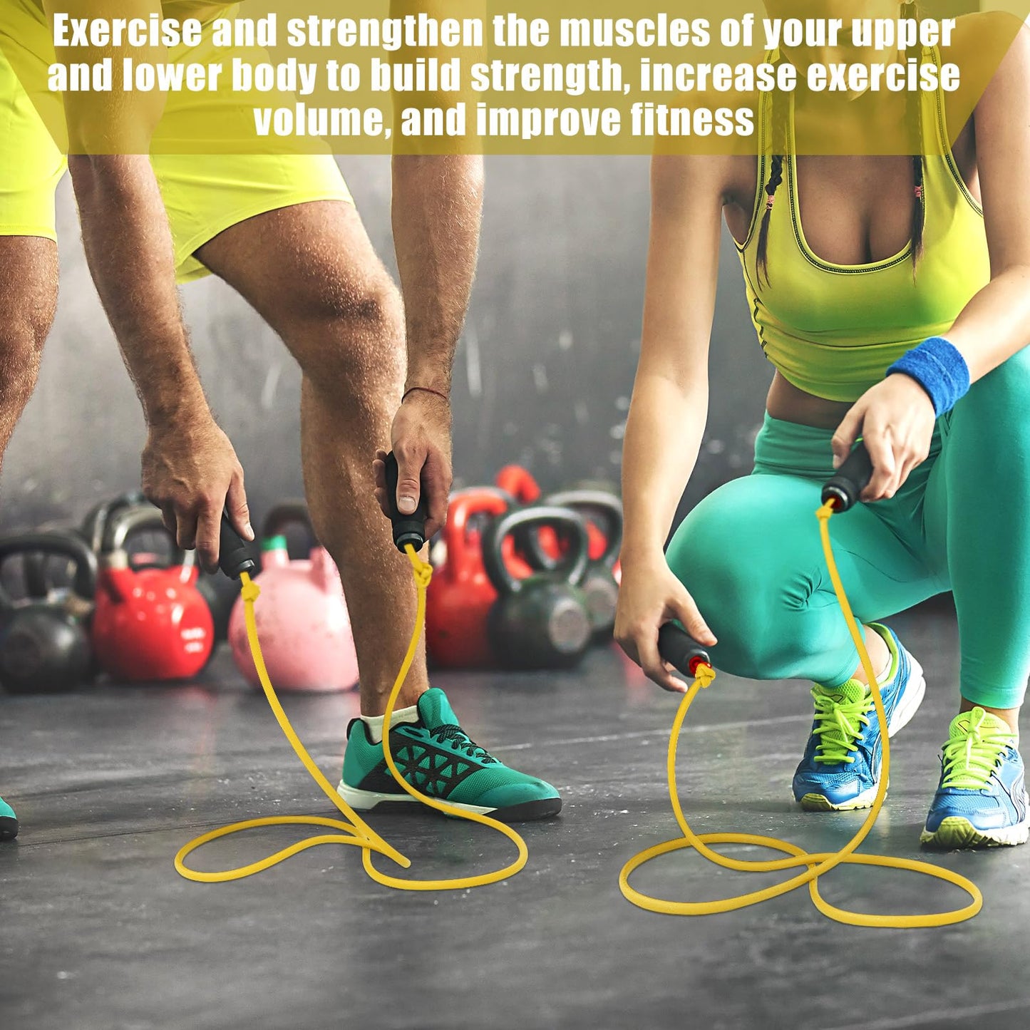 Wesnoy 1 Roll Resistance Tubes Exercise Tubing 50ft Exercise Bands Tubing for Therapy, Lower Pilates, Home Workouts, Rehab Core(Yellow,Beginner Level 2)