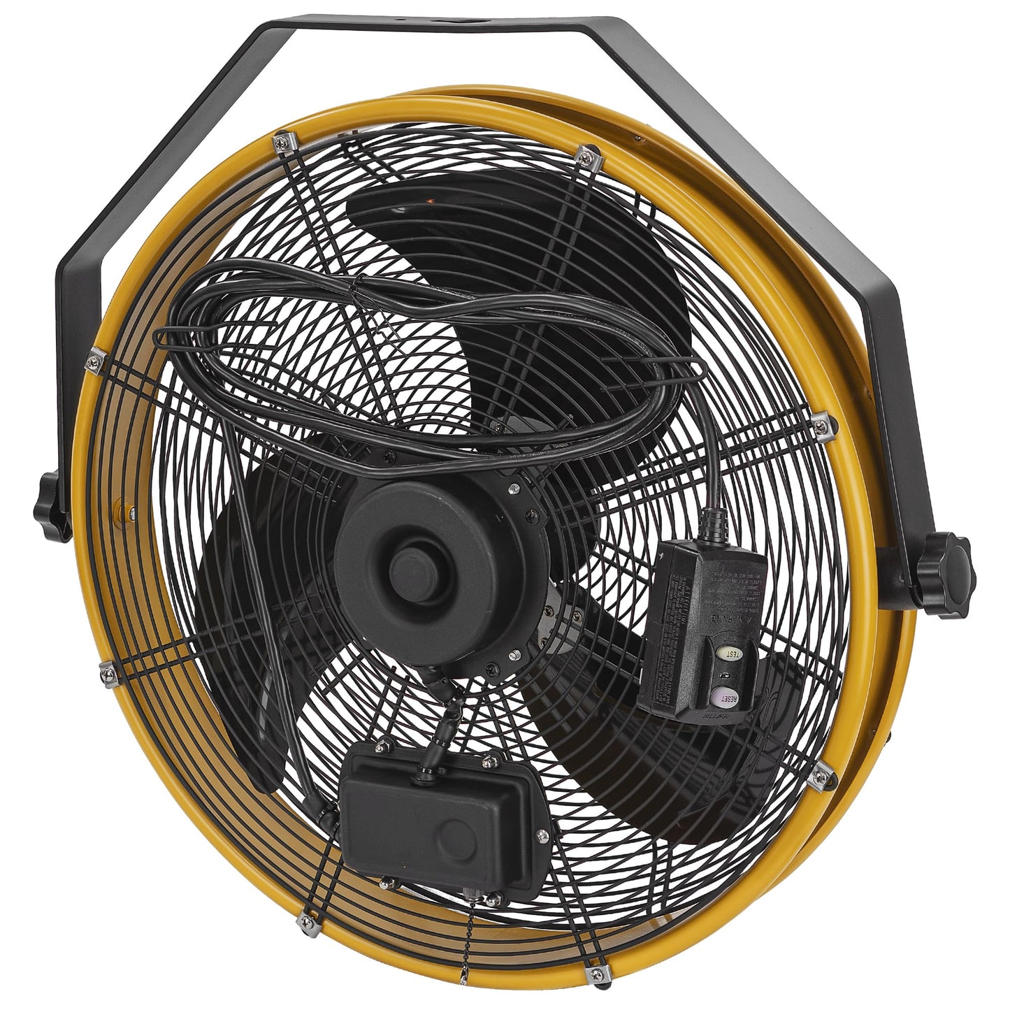 CAT fans - 18"-Blade Indoor/Outdoor IPX4 Weatherproof High-Velocity Wall Mounted Shroud Fan, 4,000 CFM, 3-Speed - For Industrial, Commercial, & Residential Use, cETL Certified (HVOD-18S-NG)