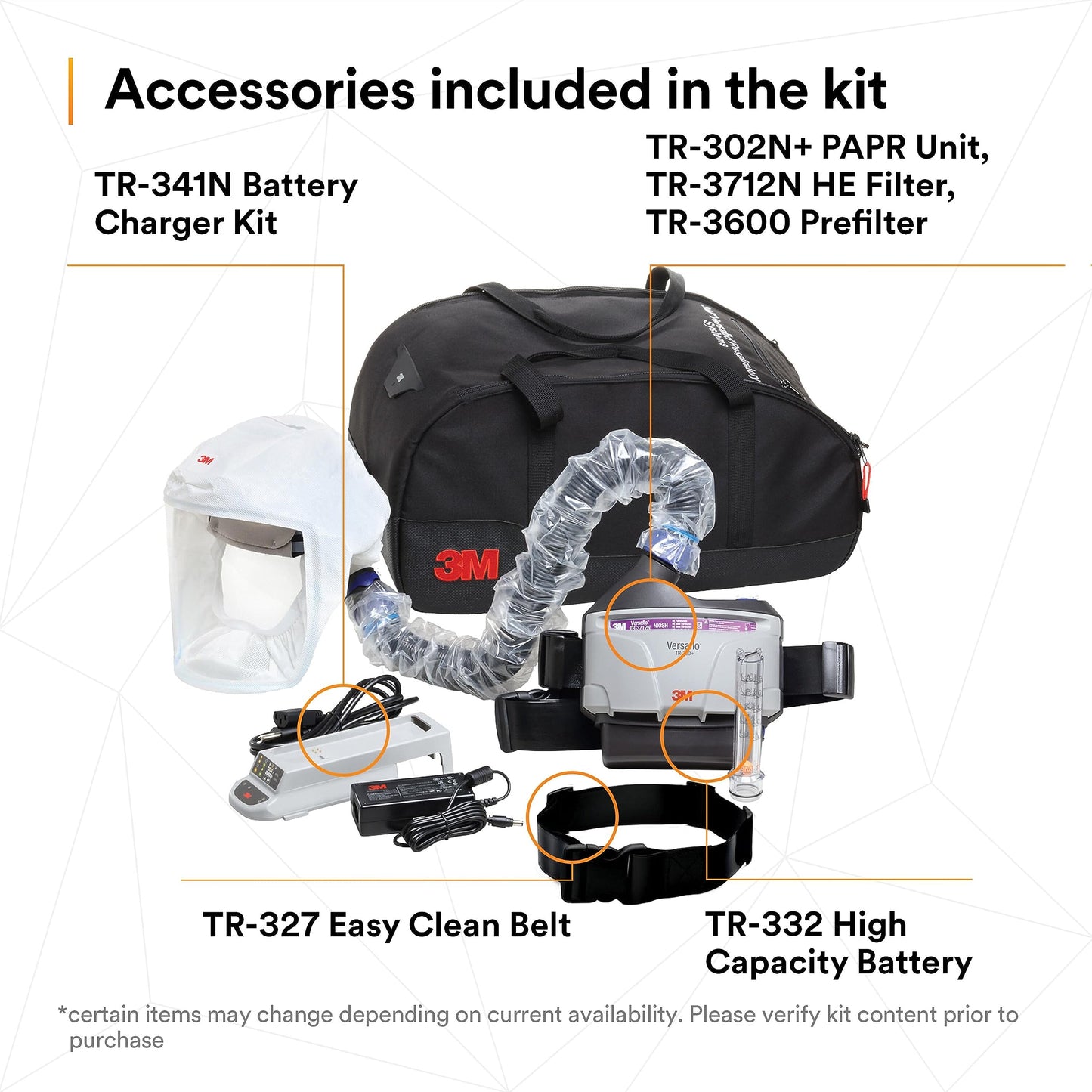 3M PAPR Respirator, Versaflo Powered Air Purifying Respirator Kit, TR-300N+ HKS, Healthcare, S/M Headcover, Lightweight, Low-Profile, Easy to Use, All-in-One Respiratory Protection for Particulates