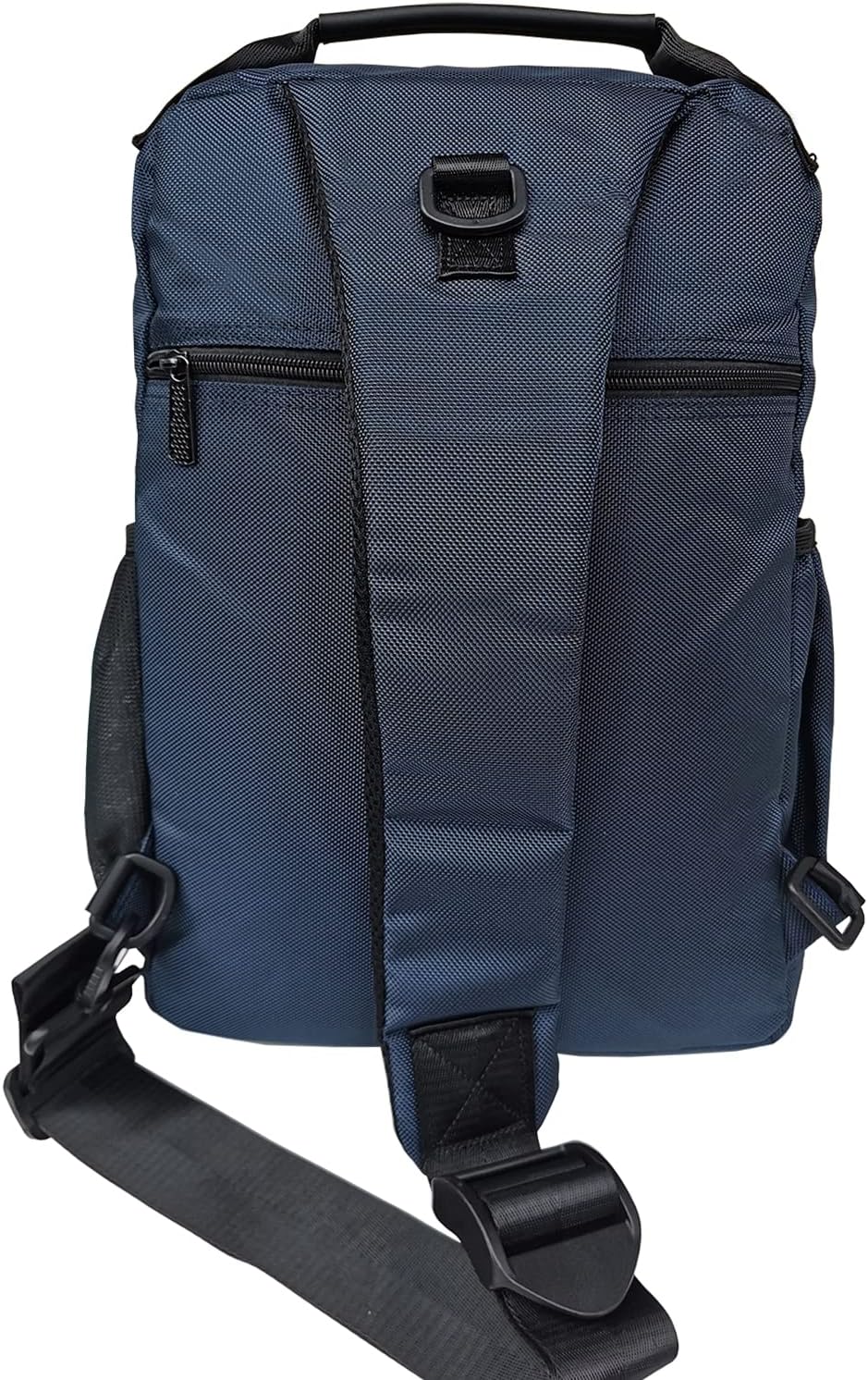 Backpack Large Sling Bag Laptop Cross Body Messenger Bag Shoulder Travel Rucksack (C- Black)
