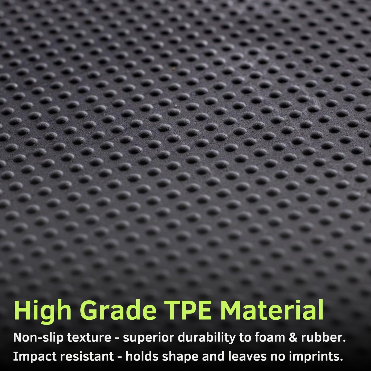 Baselayer Balance Series Interlocking Floor Tiles - Durable ½ in TPE (Rubber Like, NOT Foam, no Odor) - Gym Flooring for Cardio Equipment & Gymnastics - Black, 15 SqFt (6 Pack) - Made in USA