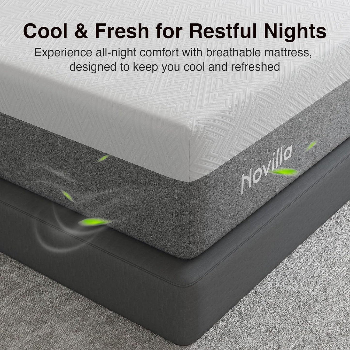 Novilla Mattress - 14 Inch Gel Memory Foam Full Size | Supportive, Pressure-Relieving Comfort