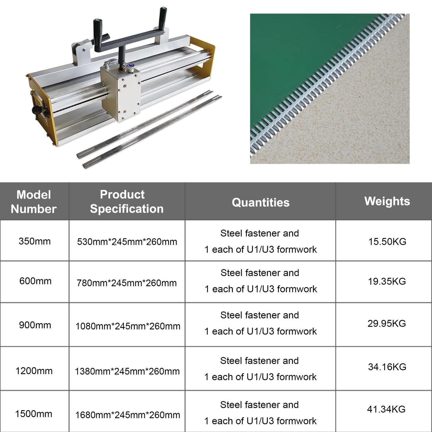 14'' Belt Fasteners Manual Roller Lacer PVC PU Conveyor Belt Tool Splice Assembler Roller Lacemaker for Flexco Wire Hook/Spike Fasteners with 2 Face Strips