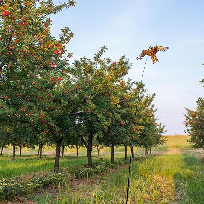 HENGDA KITE Bird Hawk Flying Kite Without Pole for Crops Farm Protector Bird Scarer Flying Kite Without Pole Yellow