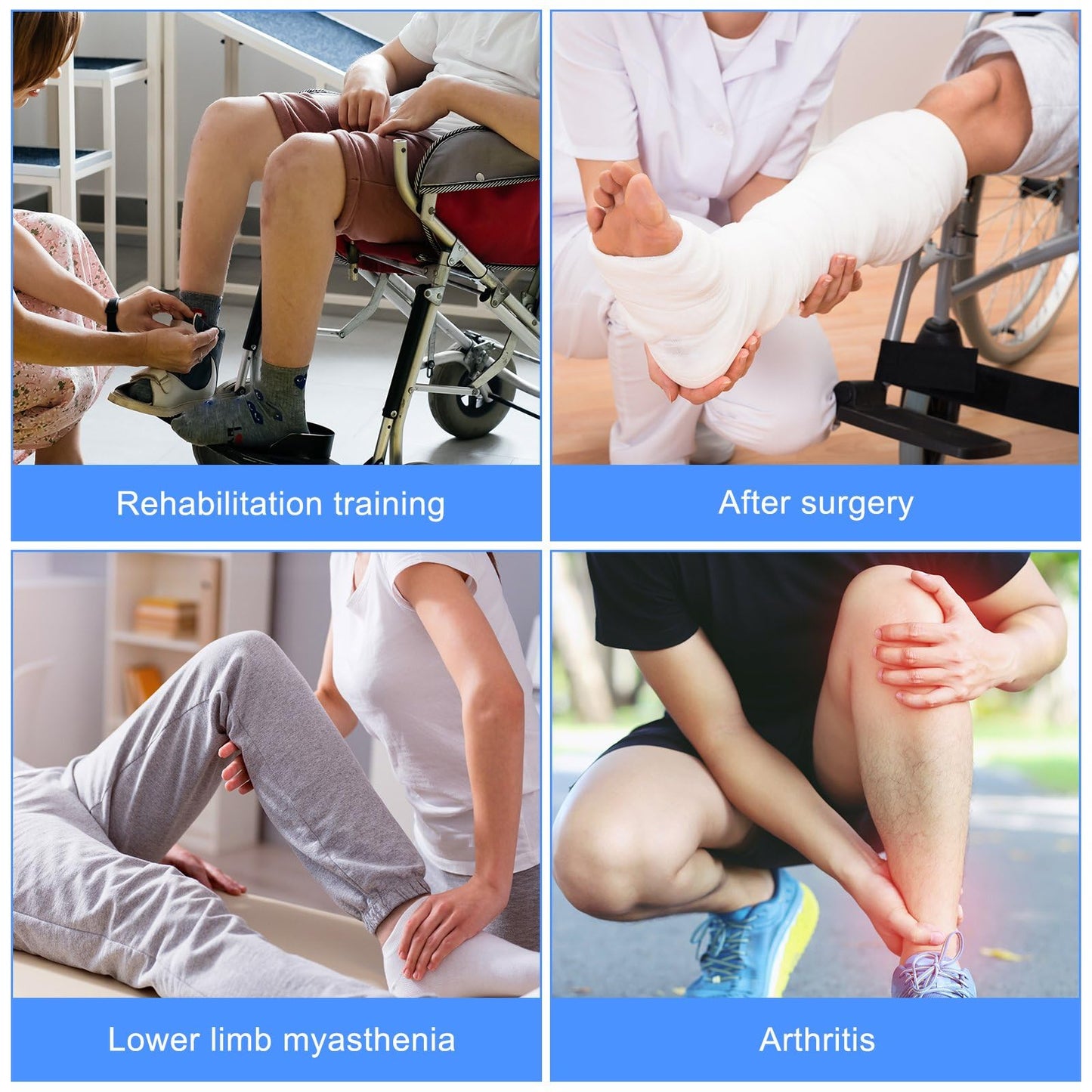 75'' Long Knee Replacement Recovery Aids After Surgery with Padded Handgrips and Feet Loop for Knee Pain Recovery Equipment Hip Rehabilitation to Improve Mobility and Flexibility Physical Therapy