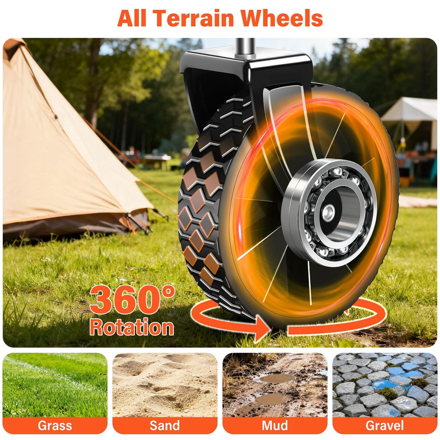 Wagons Carts Foldable - Portable Folding Collapsible Wagons with Wheels - Heavy Duty Utility Carts for Groceries, Shopping, Camping, Sports, Garden，Beach - Black