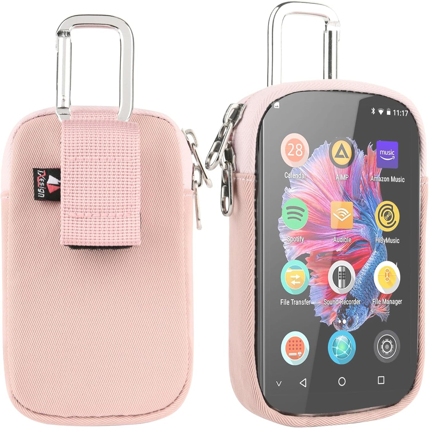 TXEsign MP3 MP4 4" MP3 MP4 (1 Pack) Player Case Bag with Clear Window Travel Carrying Case for Touch Screen Player Case