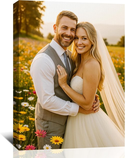 Custom Canvas Prints by Ship Next Day - Personalized Wall Art for Living Room & Bedroom | 8"x10" Framed Photo Gifts