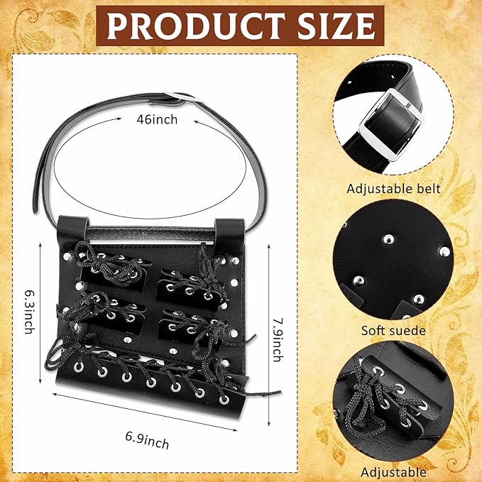 Patelai Sword Bag Adjustable Carry Case Katana Leather Strap Belt Holster for Cosplay Anime Costume