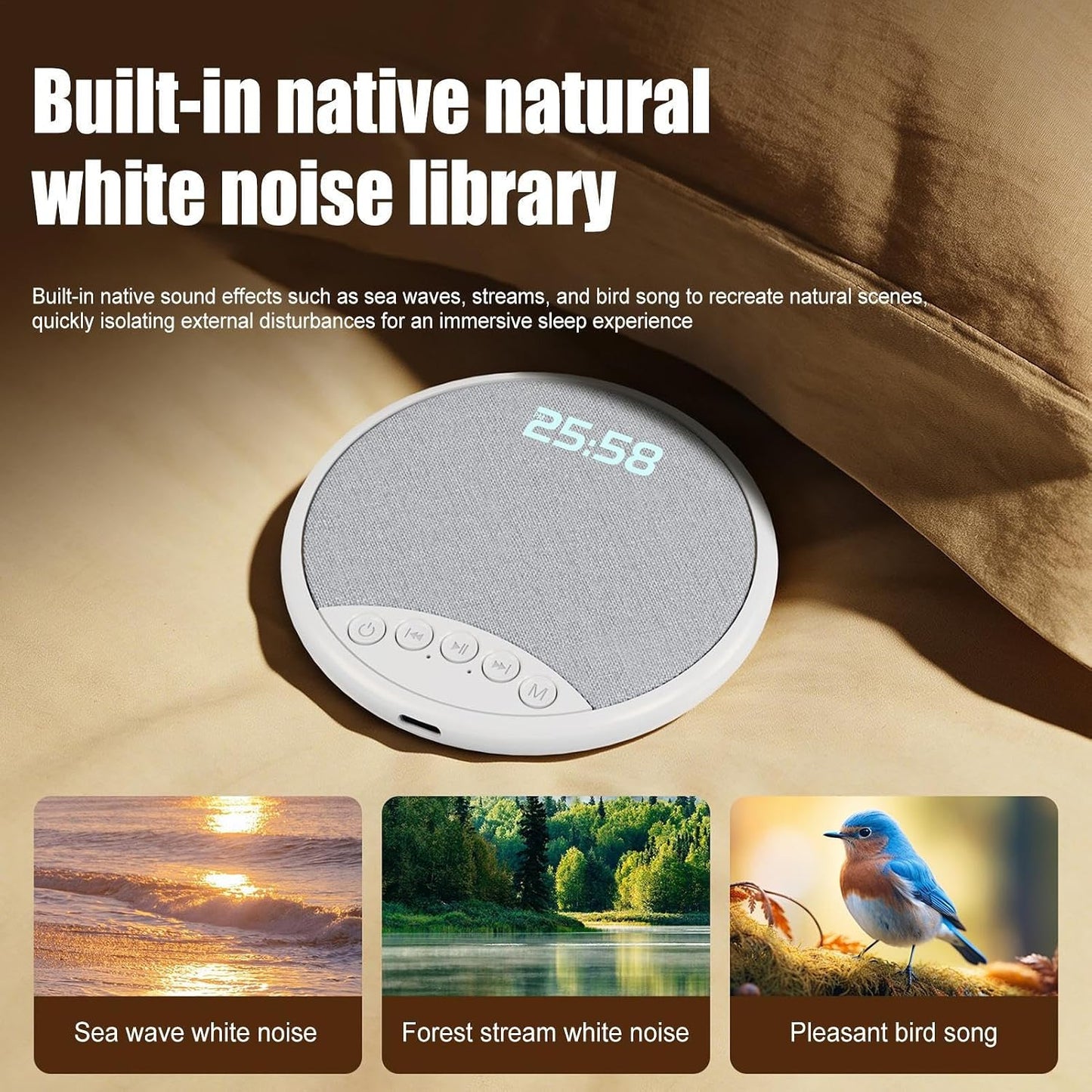 Generic 1 Pillow Speaker, Wireless Portable Audio, Piece, Under Pillow Speakers, Private Sleep Headphones, White Noise