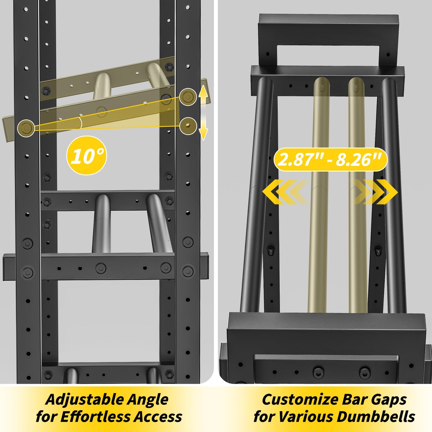 LarFaFa 3-Tier Adjustable Dumbbell Rack, Weight Rack for Home Gym Storage, Heavy Duty Weight Stand for Dumbbells, Kettlebells & Free Weights, Space-Saving Dumbbell Rack Stand Only(Up to 450LB Capacity)