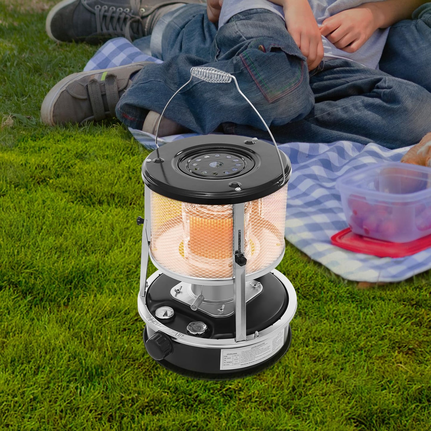 9000 BTU Portable Kerosene Heater, 2600W Lightweight Kerosene Stove for Indoor & Outdoor Use, Non Electric Heater for Survival Emergency, Fishing, Hunting, Hiking
