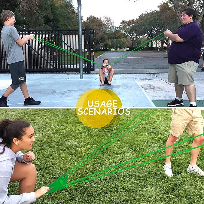 Water Balloon Launcher 2pc Slingshot for Adults 500 Yard Long Range T Shirt Launcher Party Game Yard Catapult Toys