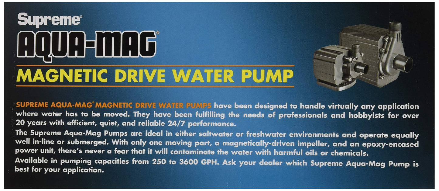 Danner Manufacturing, Inc. Supreme Aqua-Mag 950 GPH Magnetic Drive Water Pump, 02710