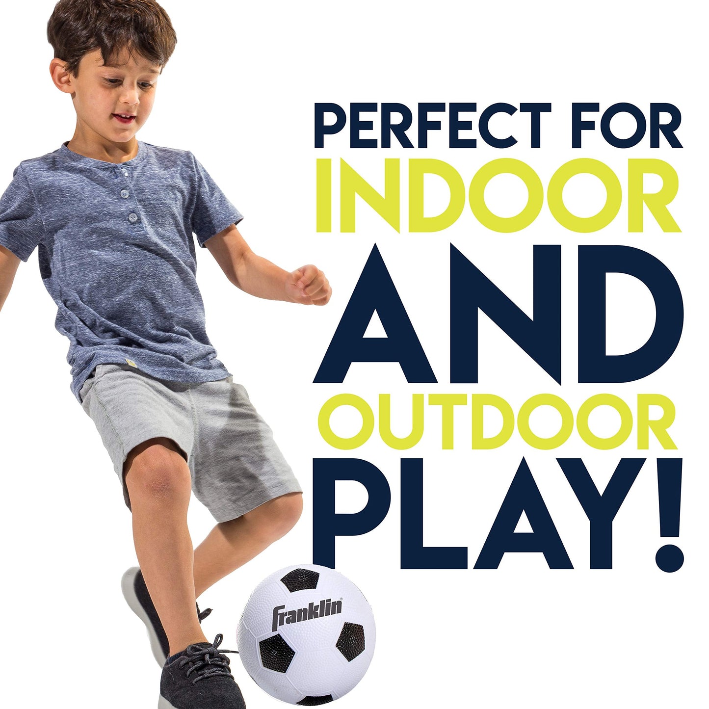 Franklin Sports Kids Mini Soccer Goal Set - Backyard/Indoor Mini Net and Ball with Pump - 22" x 17"