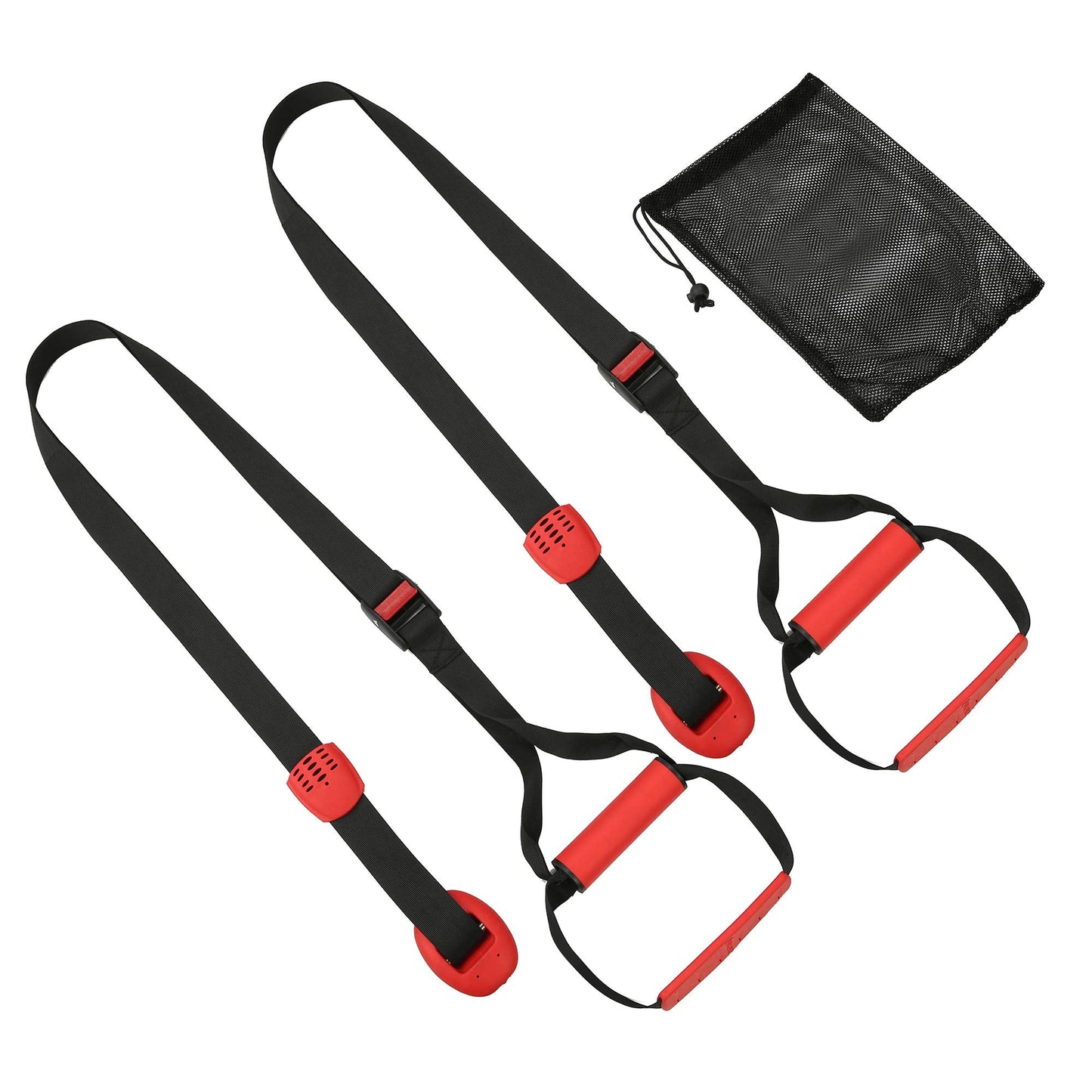 Training All-in-One Suspension Trainer Exercise Equipment Bundle,Bodyweight Fitness Resistance Trainer Kit with Pro Straps for Door Pull up Bar, Anchor Point for Complete Body Workouts V1