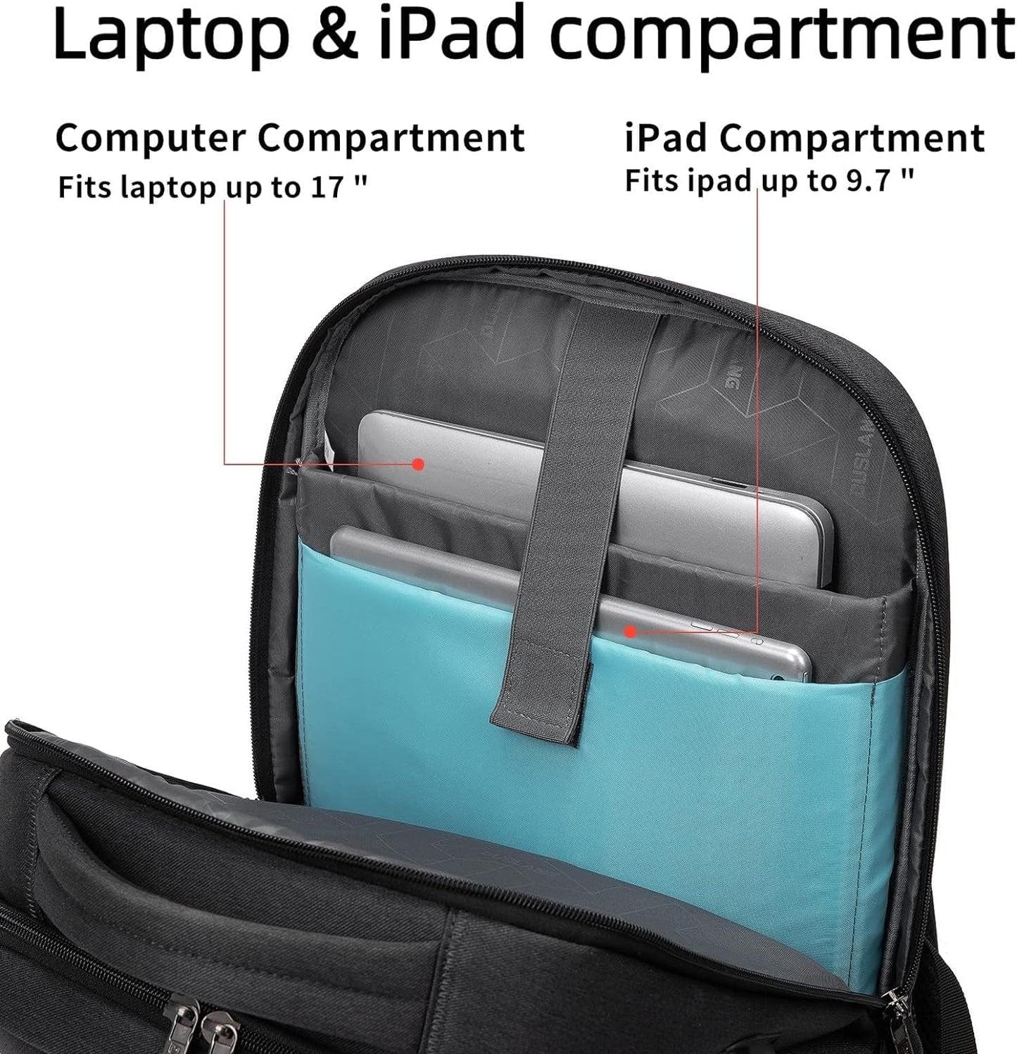17 Inch Backpack Backpack DUSLANG Laptop for Travel Water Resistant College for Men/Women Laptop Bag with USB Charging