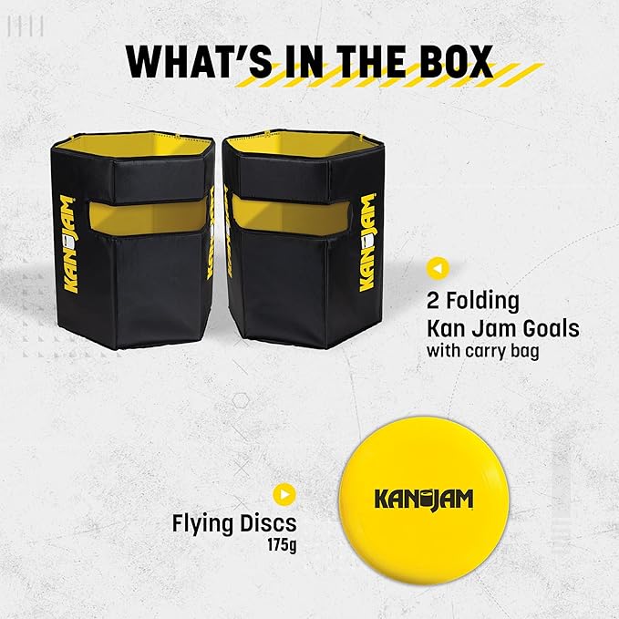 Kan Jam Travel - Foldable Outdoor Disc Toss Game for The Back Yard, Beach, Park, Tailgates, and More