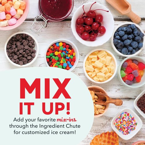 Dash Deluxe Gelato & Ice Cream Maker - One-Touch Churning for Homemade Desserts - 2 Quart Capacity, Aqua