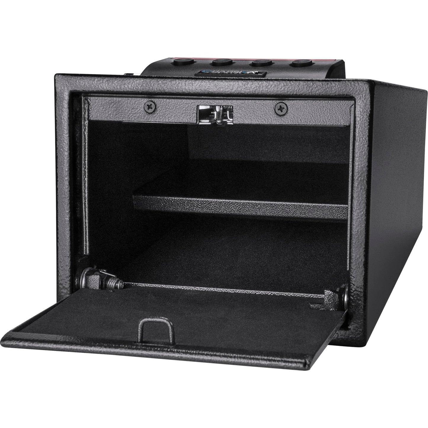 Barska Quick Access Electronic Keypad Safe – Digital PIN Lock Steel Security Box with Spring-Loaded Door, Removable Shelf, Foam Interior, Backup Keys – for Home or Office