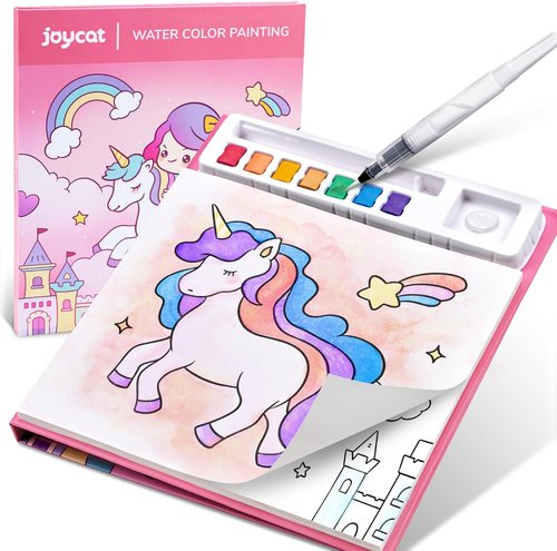 JoyCat Watercolor Painting Book - Fun Arts & Crafts for Toddlers Ages 3-8 | Magical Pony Design