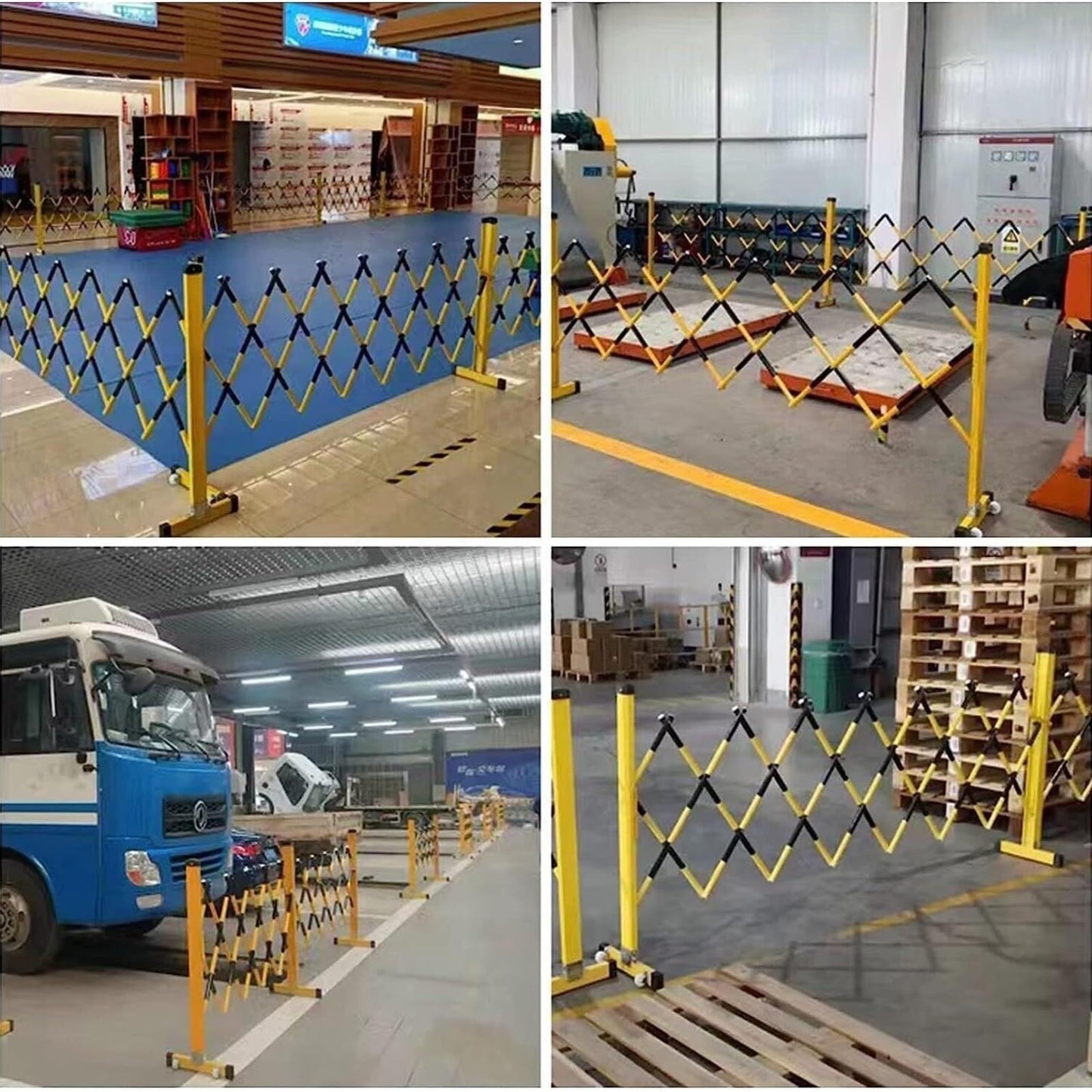 Barricade Telescopic Traffic Barrier Folding Security GateDurable Construction Fence for Crowd Control Protection(1.2x5m)