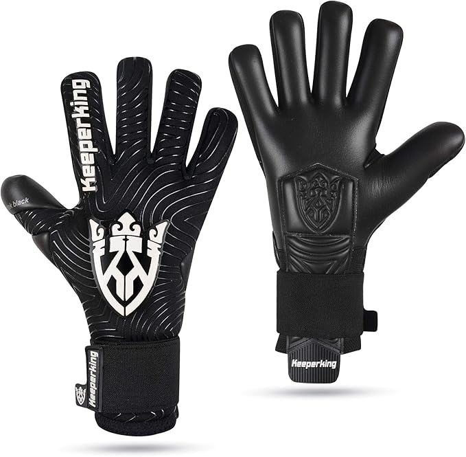 Professional Soccer Goalie Gloves Kids, Boys, Youth, Adult, Men- Football Goalkeeper Glove Strong grip palm protection Giga latex 4mm Double elastic Wrist with Negative cut, Slim(Size 6-11)