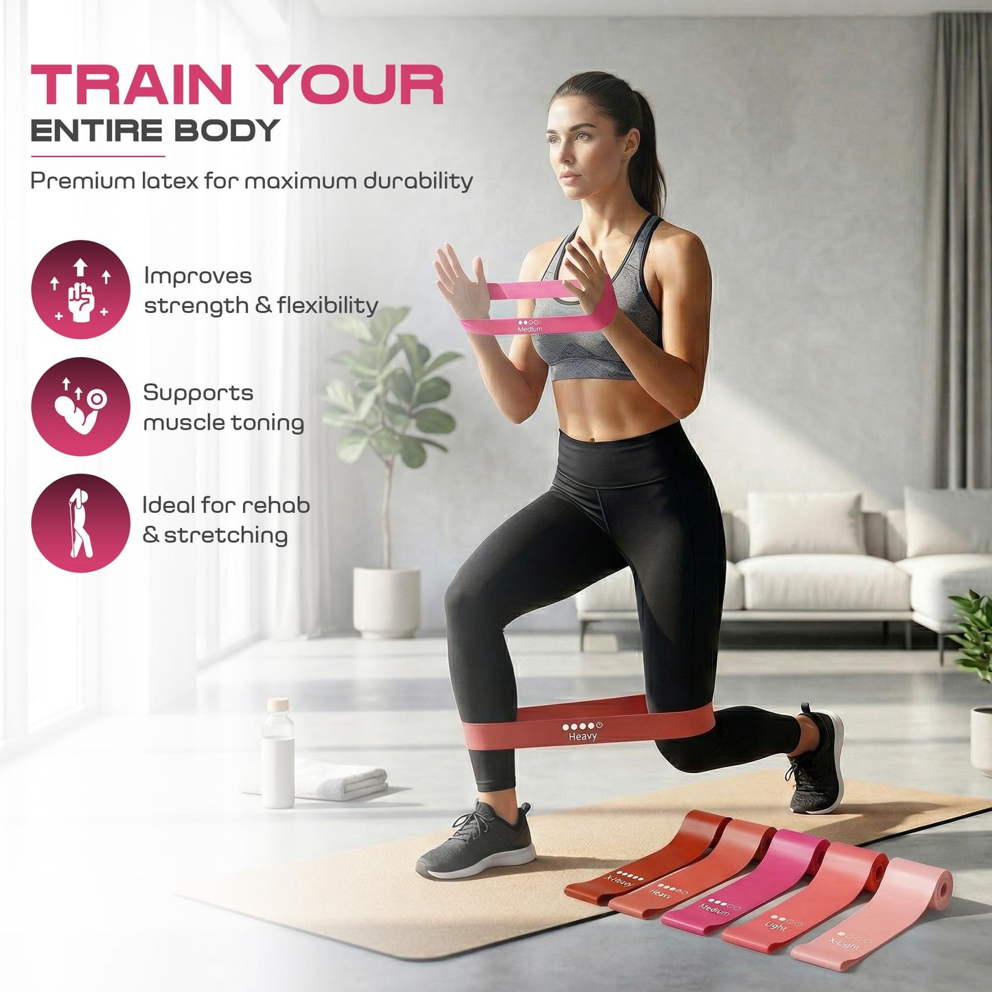Thigh Trainer Master with 5 Resistance Bands, Ultimate Kegel Exerciser, Pelvic Floor Muscle | Thigh Hip Master Trainer Inner Thigh Exerciser | Pelvic Floor Trainer for Women