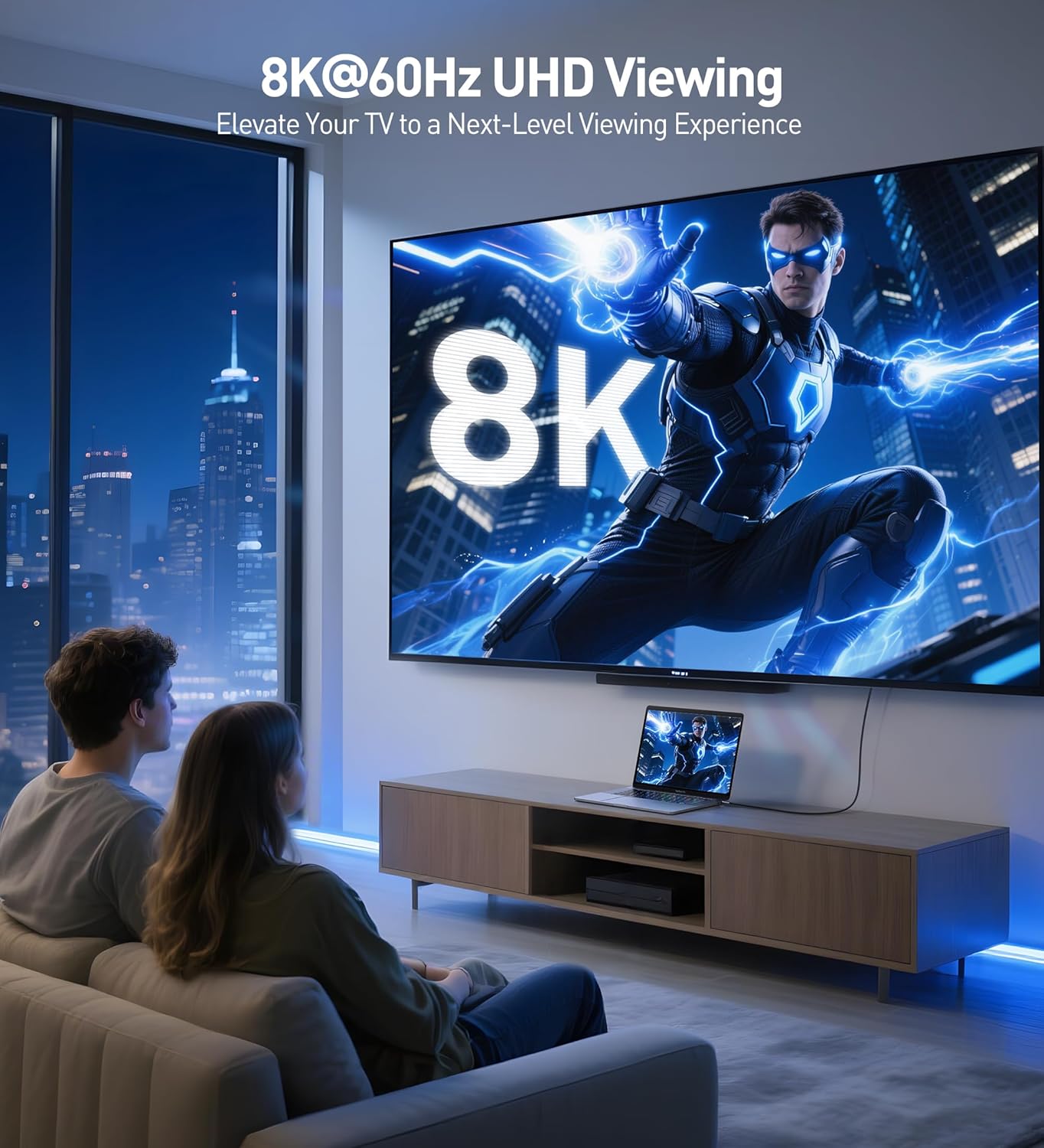 2-Pack 48Gbps 8K 9.8 3m 8K@60Hz, 4K@240Hz PS5, RTX3080/3090, 6800/6900, Cable Matters [Ultra High Speed HDMI Certified]
